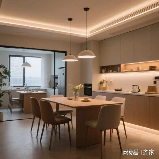 现代简约餐厅温馨到犯规！AG真人直营哇塞 这家的(图1)